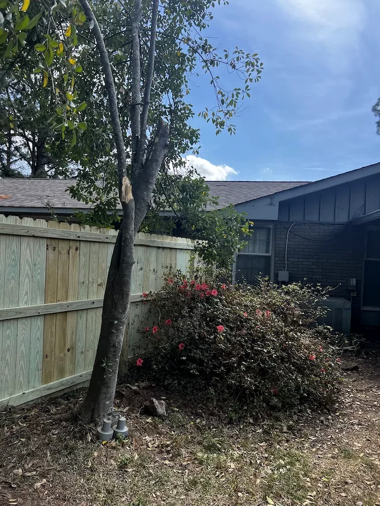 Wood privacy fencing installed by Herring Roofing 2