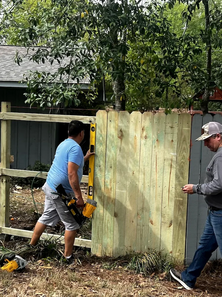 Privacy fence installed by Herring Roofing and Construction