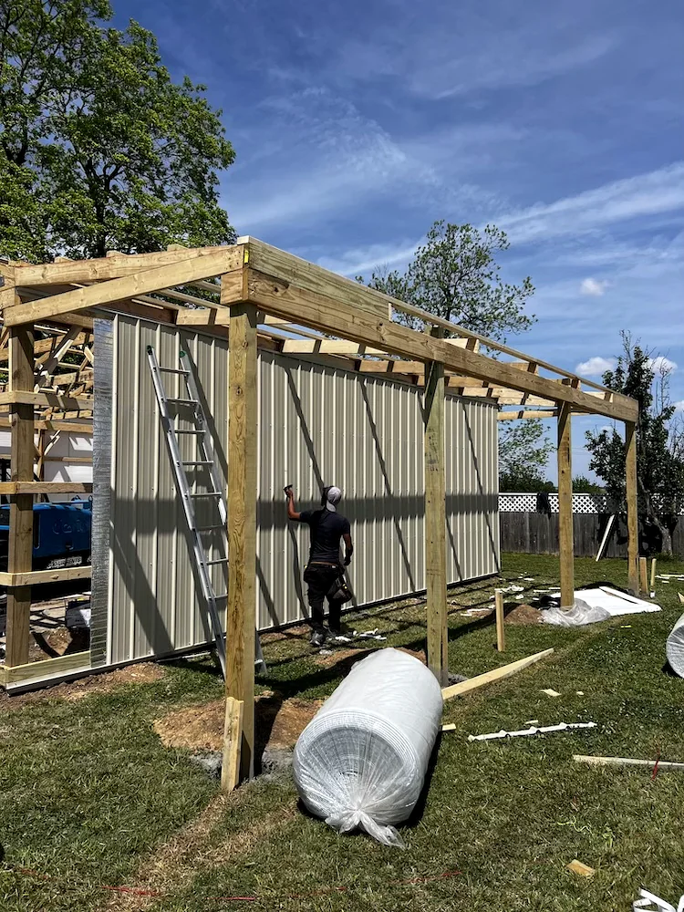 Pole barn and metal building project by Herring Roofing 17