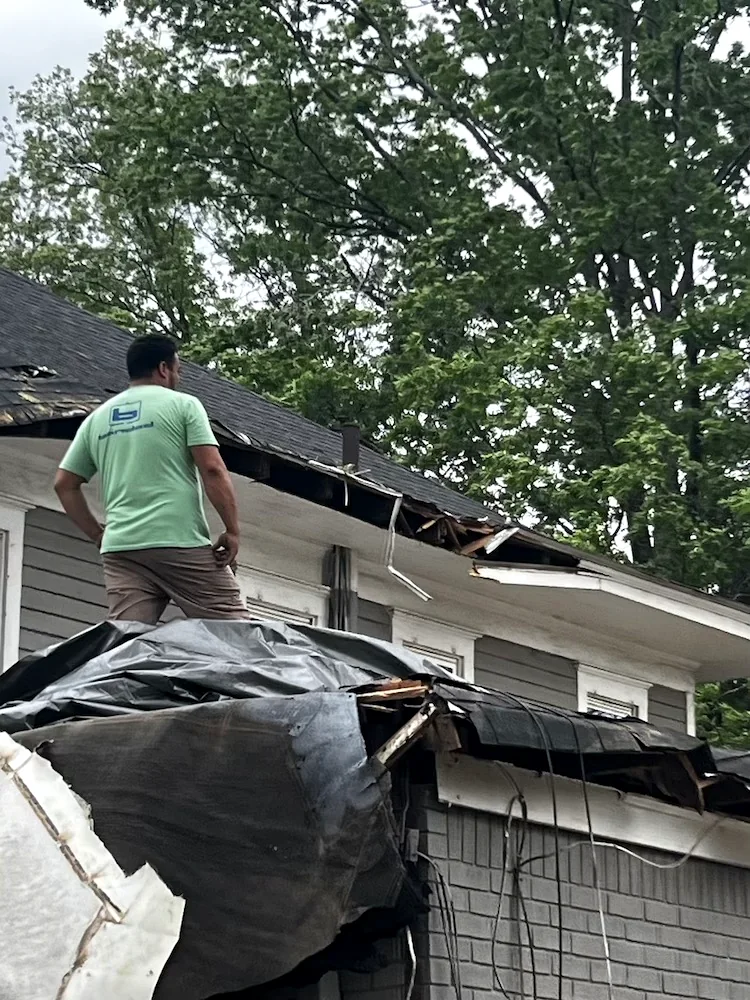 Storm damage repair and restoration by Herring Roofing 11